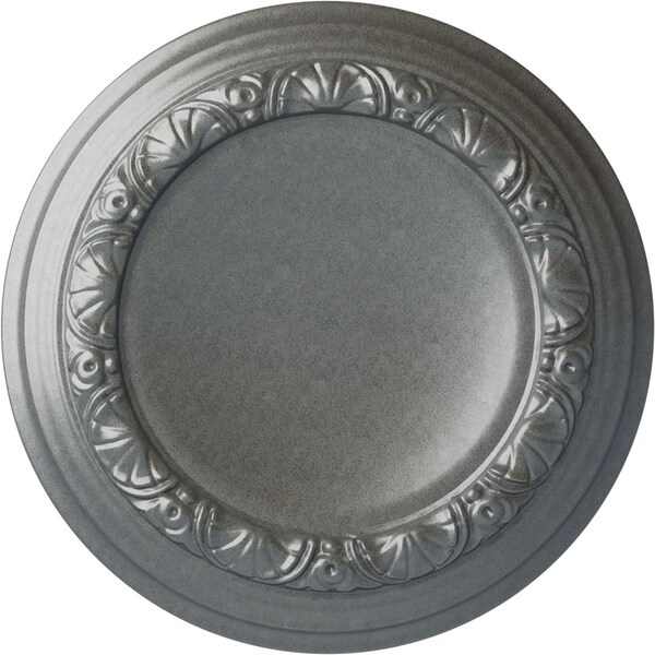 Ekena Millwork Carlsbad Ceiling Medallion (Fits Canopies up to 7 7/8"), Hand-Painted Platinum, 12 1/2"OD x 1 1/2"P CM12CAPLS - main